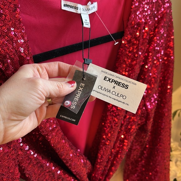 NWT Express sequin x Olivia Culpo Jacket - Picture 5 of 6